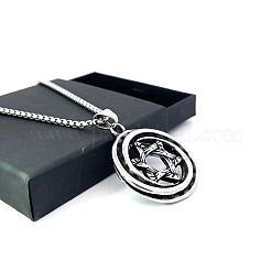 Винтажное кольцо из нержавеющей стали с подвеской в виде звезды Давида в стиле хип-хоп&nbsp;VB8861