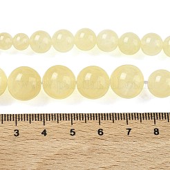 Stränge aus natürlichen goldenen Seidenjadeperlen mit abgestufter Perlenanzahl&nbsp;G-F830-A02-01