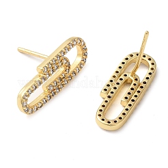 Серьги-гвоздики из латуни с реечным покрытием&nbsp;EJEW-C102-31G