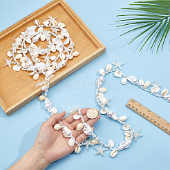 ABS-Kunststoff-Imitatperlen- und Muschelketten für Partydekorationen&nbsp;PALLOY-PH01957