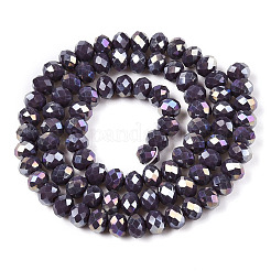 Стеклянные бусины с гальваническим покрытием &nbsp;LS-EGLA-A044-P6mm-B11