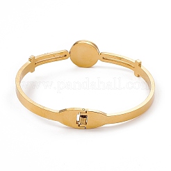 Brazaletes de acero inoxidable 201 con revestimiento al vacío de PVD&nbsp;BJEW-F439-10G