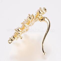Messing Micro Pave Zirkonia Enhancer Shortener Kautionen&nbsp;ZIRC-G116-03