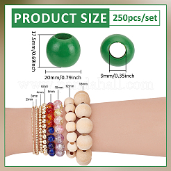 250 шт. деревянные европейские бусины-рондели&nbsp;WOOD-PH0003-47A