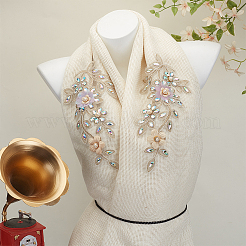 1 пара заплаток из полиэстера и стеклянного кружева&nbsp;DIY-FG0008-25