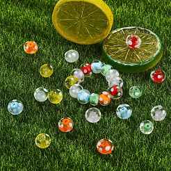 28pcs 7 Arten handgemachte Bunte Malerei-Perlen&nbsp;LAMP-CJ0002-92