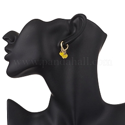 Латунные серьги обруча EJEW-JE06674