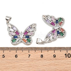 Pendentifs avec zircon cubiques à micro-pavés en laiton&nbsp;CU-CBA908F-05P-09