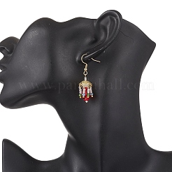 Серьги-подвески в виде стеклянных фонарей&nbsp;EJEW-MZ00629-02