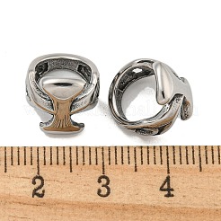 Бусины из хирургической нержавеющей стали 316 с большими отверстиями STAS-Q326-07AS-02