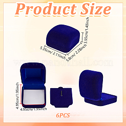 Пластиковая обложка с бархатными упаковочными коробками для брошей&nbsp;VBOX-WH0012-06A