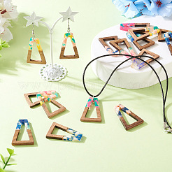 16 шт. подвески из 8-х цветов из смолы и ореха&nbsp;FIND-TA0006-47