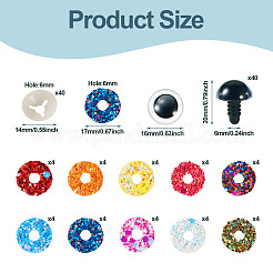 40 набор 10-х цветных пластиковых глаз FIND-TA0003-88