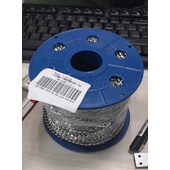 304ステンレススチールキューバチェーン  溶接されていない  スプールで  ステンレス鋼色  8x6.3x3mm  約82.02フィート（25m）/ロール&nbsp;FIND-TAC0010-32