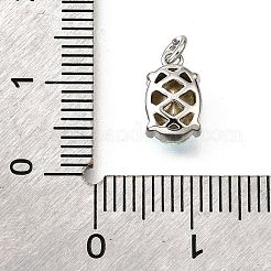 Латунь стекло амулеты KK-V011-33P