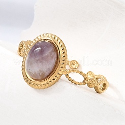 Anillos abiertos de acero inoxidable 304 para mujer&nbsp;GG-CBA7994-01G-06