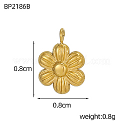 Подвески-цветы из нержавеющей стали 304&nbsp;STAS-OY004-39G