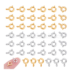 50 шт. 2 цвета латунные пружинные кольцевые застежки KK-PH0013-17