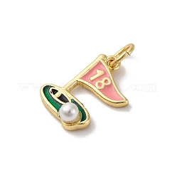 Латунь эмаль подвески&nbsp;KK-Q098-37G-A