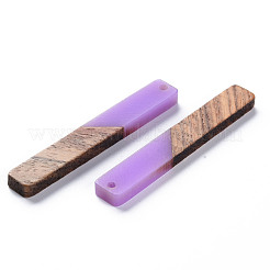 Grands pendentifs en résine et bois de noyer&nbsp;RESI-S358-39K