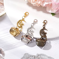 3 pendentif en forme de cloche de fée en alliage de 3 couleurs&nbsp;HJEW-JM02412