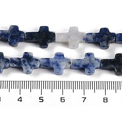 Натуральное синее пятно нитки из бисера яшмы G-I369-A03-01