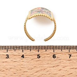 Кольца-манжеты из нержавеющей стали 304 с эмалью&nbsp;RJEW-P182-06A-G