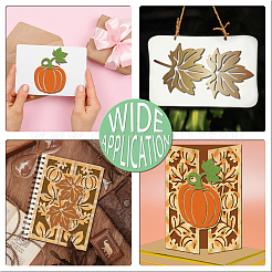 Herbstkürbis & Ahornblatt Stanzschablonen aus Kohlenstoffstahl&nbsp;DIY-WH0309-2155