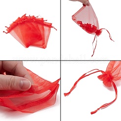 Подарочные пакеты из органзы с кулиской&nbsp;OP-R016-10x15cm-01