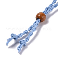 2 цвет 2шт регулируемый плетеный вощеный шнур макраме мешочек ожерелье изготовление&nbsp;MAK-PH0004-29