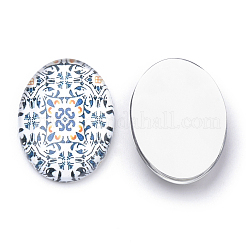 Flatback стеклянные кабошоны для поделок проектов X-GGLA-S034-25x18-067