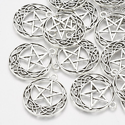 Подвески-пентакли из сплава в тибетском стиле&nbsp;X-TIBEP-T004-88AS