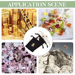 4 шт. 2-х цветные холщовые сумки с завязками ABAG-NB0001-69B