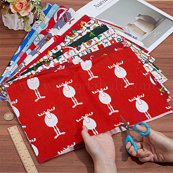 Хлопчатобумажная ткань с рождественской тематикой&nbsp;DIY-WH0750-023