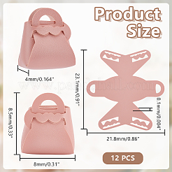 12 шт. складная полая сумка в форме сердца из искусственной кожи подарочные коробки для конфет для рождественской вечеринки свадебных сувениров&nbsp;ABAG-AR0001-10