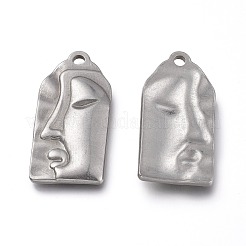 変色しにくい仏像用 304 ステンレス ペンダント  仏  ステンレス鋼色  26x13x3mm  穴：1.8mm&nbsp;STAS-H120-06P