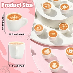 35 pièce 7 styles de décorations de Noël en résine pour café latte art&nbsp;DJEW-CJ0001-34