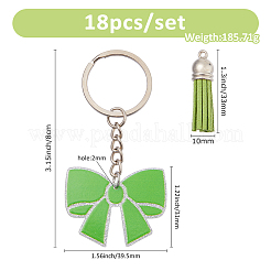 18шт брелок-бантик из акрила с кисточкой KEYC-FH00067