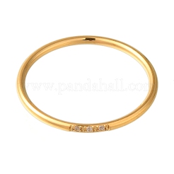 Кольца для пальцев из нержавеющей стали 304 с ионным покрытием (IP) и прозрачным кубическим цирконием RJEW-B066-11G