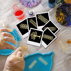 Никелевые декоративные наклейки DIY-WH0450-010