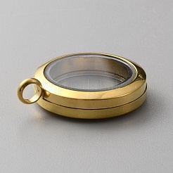 Ciondoli con medaglione in acciaio inossidabile 304&nbsp;LS-STAS-WH0027-44G