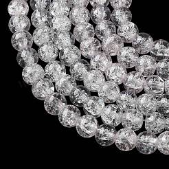 Окрашенного распылением треск стеклянные бусы нити CCG-XCP0001-11