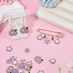 30 pendentif en alliage et émail de 6 styles&nbsp;ENAM-TADJ0001-04B