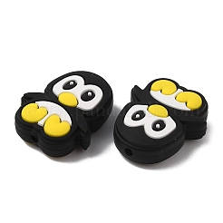 Пищевые экологически чистые силиконовые бусины в виде пингвинов SIL-WH0018-005C