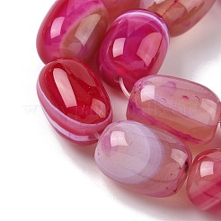 Нити бусин из натурального полосатого агата/полосатого агата (окрашенного и нагретого) G-H324-01C