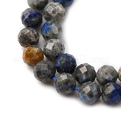 Нитки бусины из натурального ляписа-лазури G-RM2025-A24-4mm