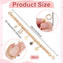 2 шт. железные цепи-удлинители для сумок HJEW-PH02106