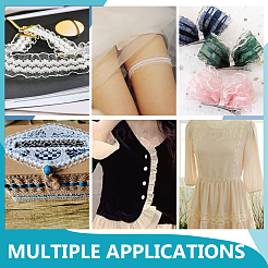 30 ярд чинлоновой плиссированной цветочной ленты&nbsp;OCOR-WH0046-73A