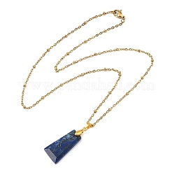 Natürlicher Lapislazuli-Anhänger in facettierter Trapezform&nbsp;NJEW-JN06071-01