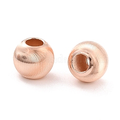 925スターリングシルバービーズ  キャッツアイビーズ  ラウンド  波形ビーズ  ローズゴールド  7mm  穴：3mm  43個/ 10g&nbsp;STER-Z001-010RG